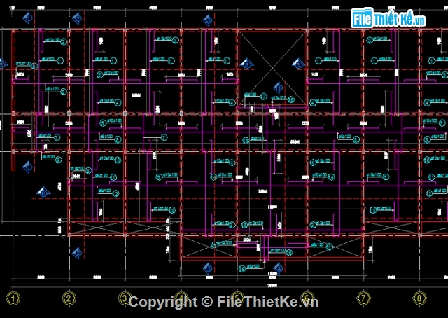 khối nhà học tập,trường nam việt,file thiết kế